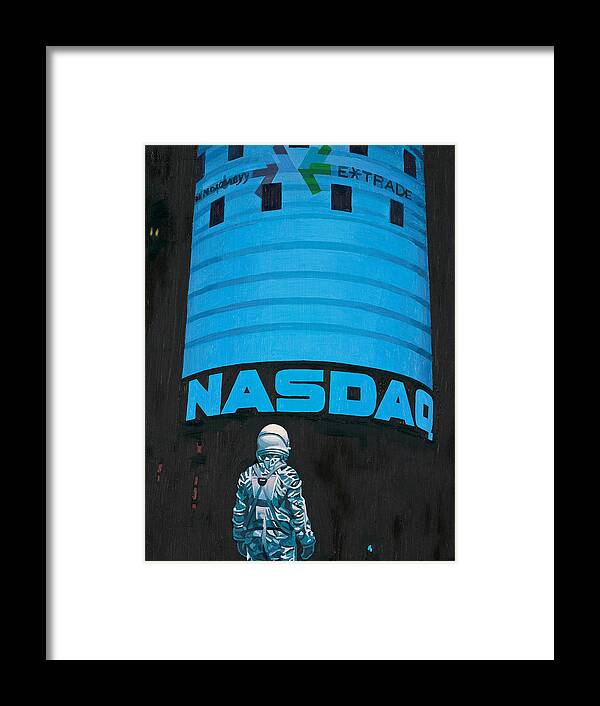 Astronaut Framed Print featuring the painting Nasdaq by Scott Listfield