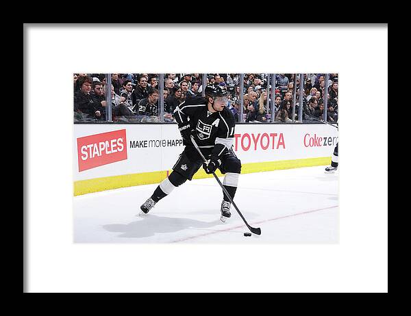 People Framed Print featuring the photograph Nashville Predators V Los Angeles Kings by Juan Ocampo
