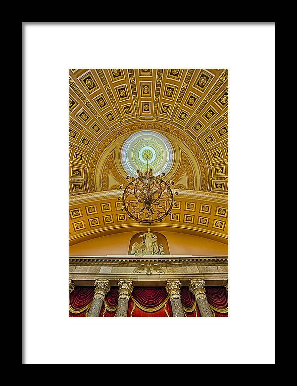 Architecture Framed Print featuring the photograph National Statuary Hall by Susan Candelario