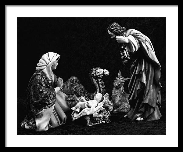 Baby Jesus Framed Print featuring the photograph Nativity by Elf EVANS