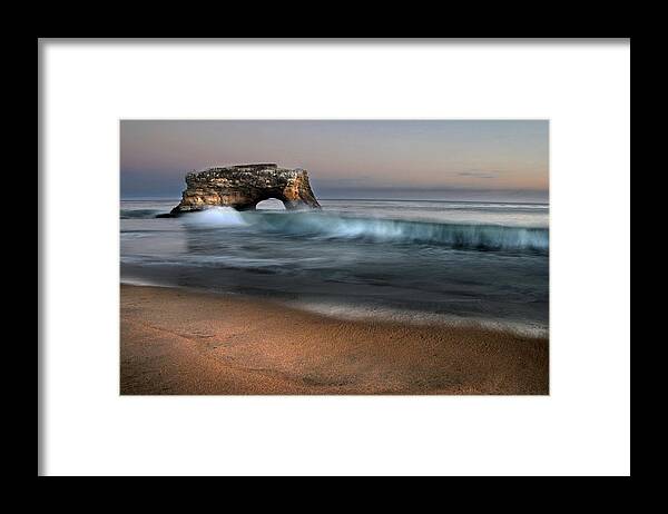 Tranquility Framed Print featuring the photograph Natural Bridges State Beach by Mitch Diamond