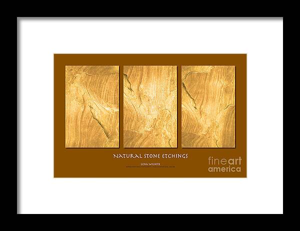 Nature Framed Print featuring the photograph Natural Stone Etchings by Lena Wilhite