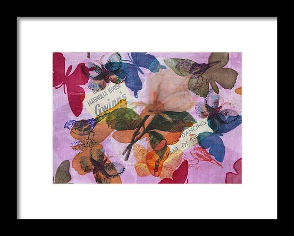 Butterfly Framed Print featuring the mixed media Nature 10 by Dawn Boswell Burke