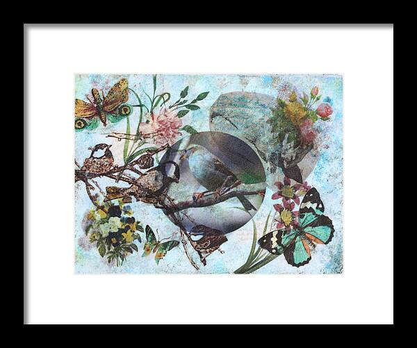 Butterfly Framed Print featuring the mixed media Nature 5 by Dawn Boswell Burke