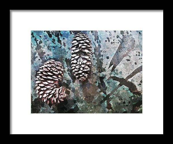 Nature Framed Print featuring the digital art Nature Abstract 87 by Maria Huntley