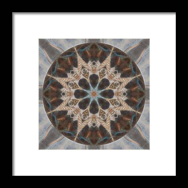 Mandala Framed Print featuring the digital art Nature Speaks Mandala by Beth Venner