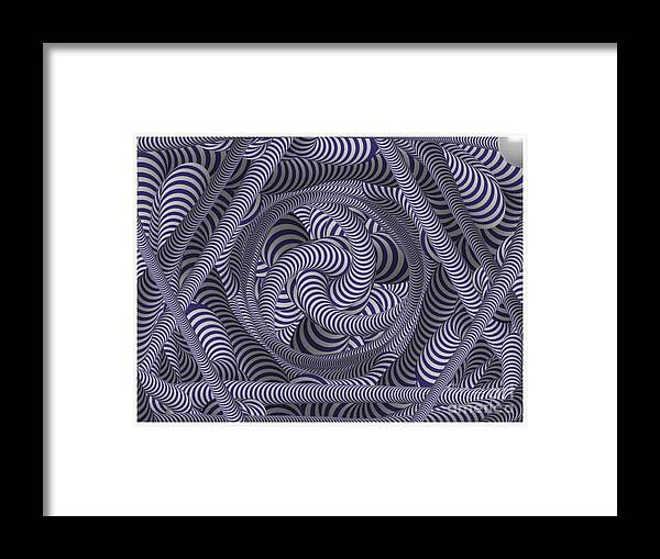 Illusion Framed Print featuring the digital art Nautical Coloured 3D Illusion by Barefoot Bodeez Art