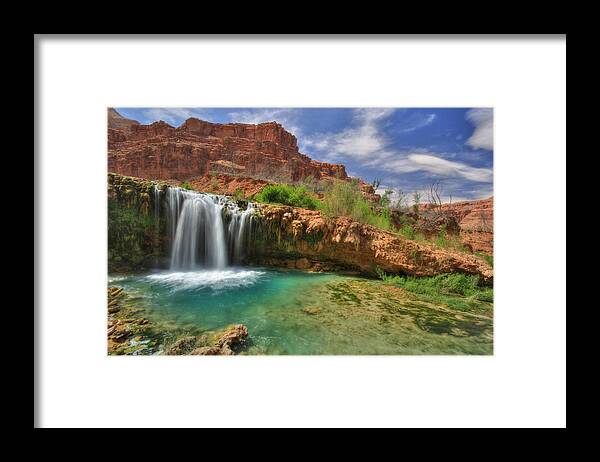 Waterfall Framed Print featuring the photograph Navajo Falls by Lori Deiter