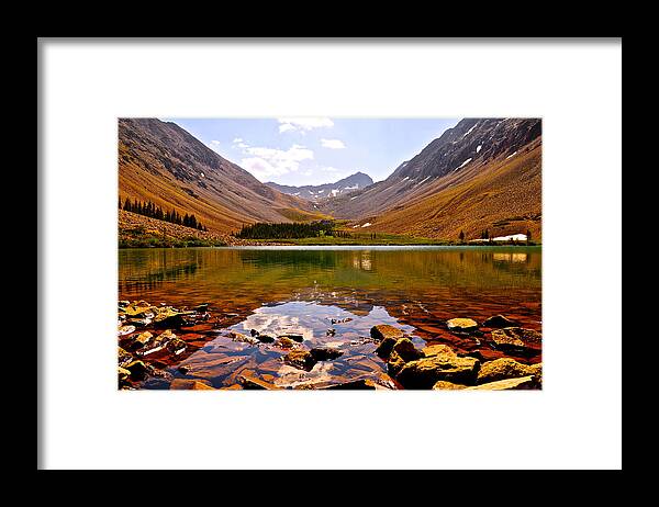 Navajo Lake Framed Print featuring the photograph Navajo Lake by Aaron Spong