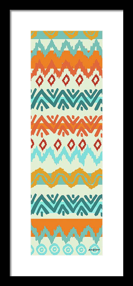 Navajo Framed Print featuring the digital art Southwest Pattern I by Nicholas Biscardi