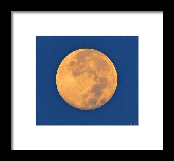 Navarre Beach Framed Print featuring the photograph Navarre Beach Full Moon at Sunrise by Jeff at JSJ Photography