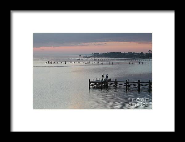 Navarre Beach Pier Framed Print featuring the photograph Navarre Beach Sunset Pier 31 by Michelle Powell