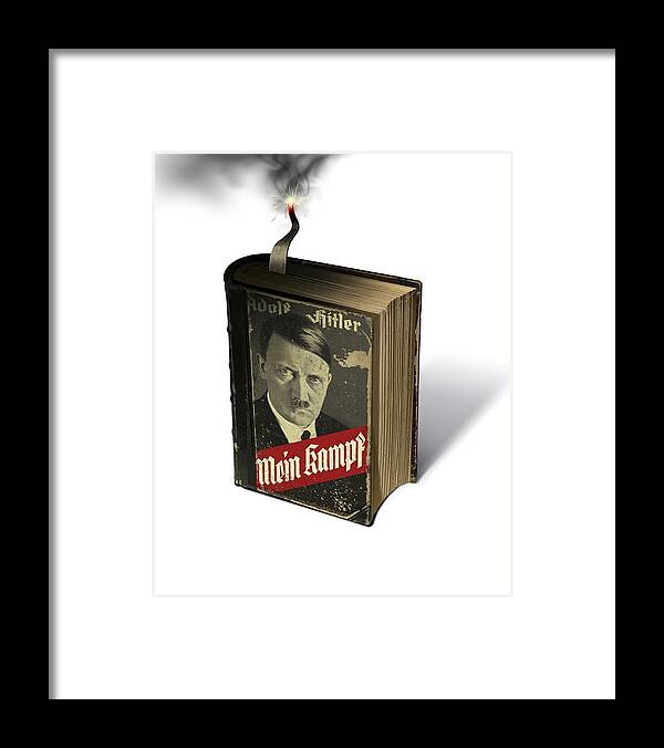 Mein Kampf Framed Print featuring the photograph Nazi timebomb, conceptual artwork by Science Photo Library
