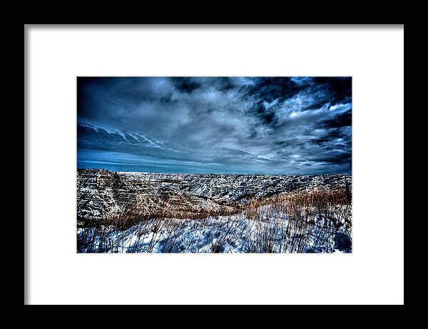 North Dakota Photographs Framed Print featuring the photograph ND Bad Lands by Kevin Bone