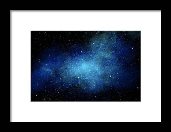 Nebula Mural Framed Print featuring the painting Nebula Mural by Frank Wilson