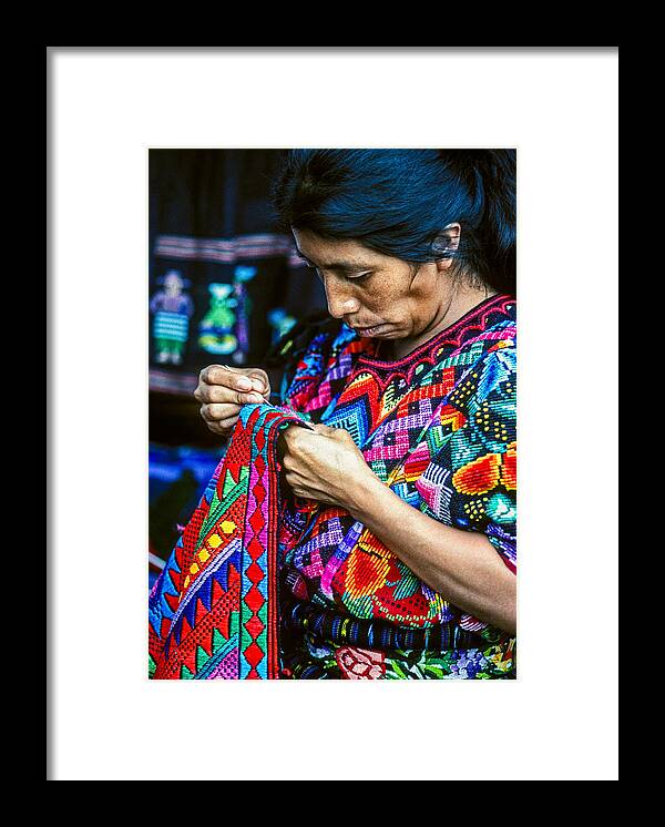 Caqchiquel Framed Print featuring the photograph Needlework by Tina Manley
