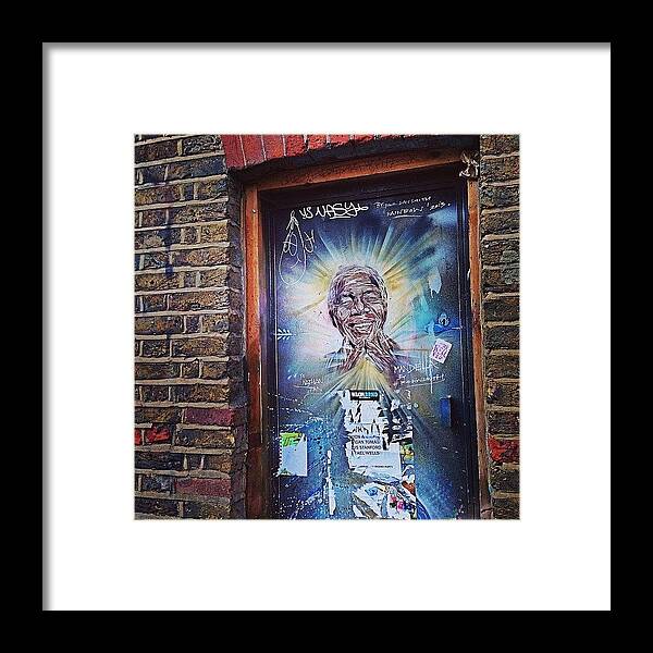 Beautiful Framed Print featuring the photograph Nelson Mandela #nelsonmandela #mandela by Emily Hames