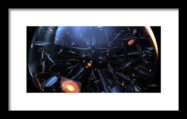Dark Framed Print featuring the digital art Nemesis Cell by William Ladson
