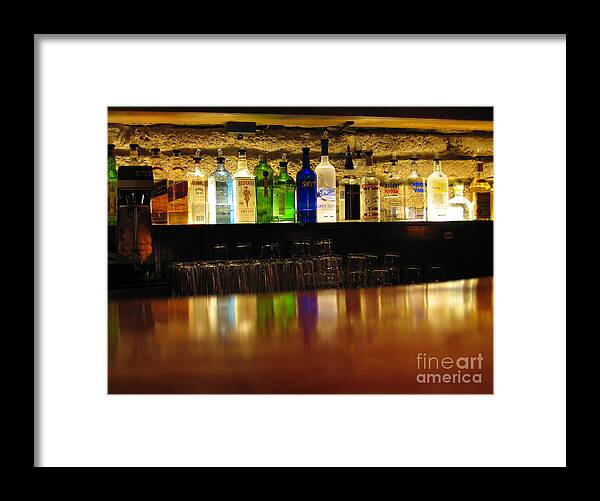 Bar Framed Print featuring the photograph Nepenthe's Bottles by James B Toy