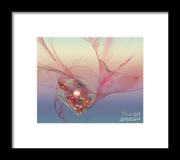 Abstract Framed Print featuring the digital art Nestled by Leona Arsenault