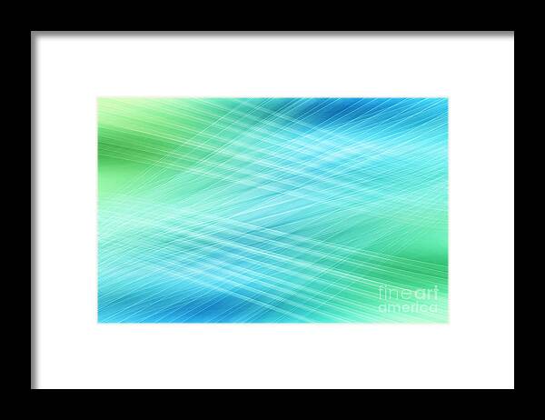 Abstract Framed Print featuring the digital art Net - Blue by Hannes Cmarits