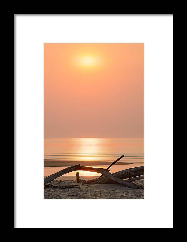 Sunrise Framed Print featuring the photograph New Day at the Beach by Robert Mitchell