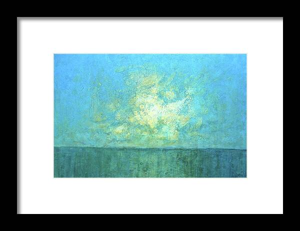 Seascape Framed Print featuring the painting New Day by Pam Talley