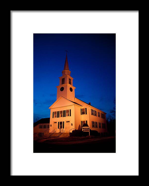 Ithacastock.com Framed Print featuring the photograph New England Church by Monroe Payne
