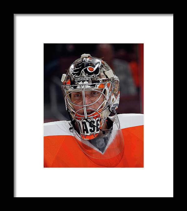 National Hockey League Framed Print featuring the photograph New Jersey Devils V Philadelphia Flyers by Bruce Bennett