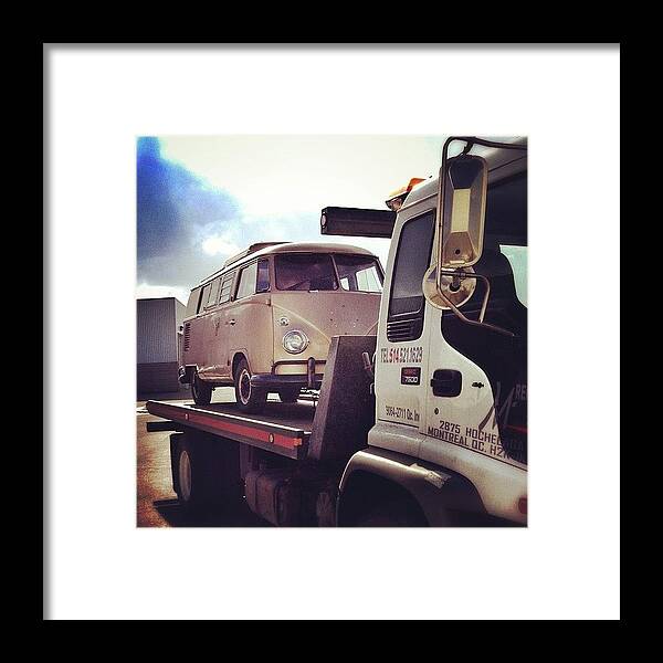 Vwbus Framed Print featuring the photograph New Life And Look Soon! #vw #bus #67 by Tobrook Eric gagnon