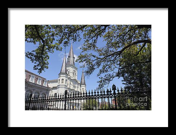 St Louis Cathedral In New Orleans Framed Print featuring the photograph St Louis cathedral in New Orleans New Orleans 18 by Carlos Diaz