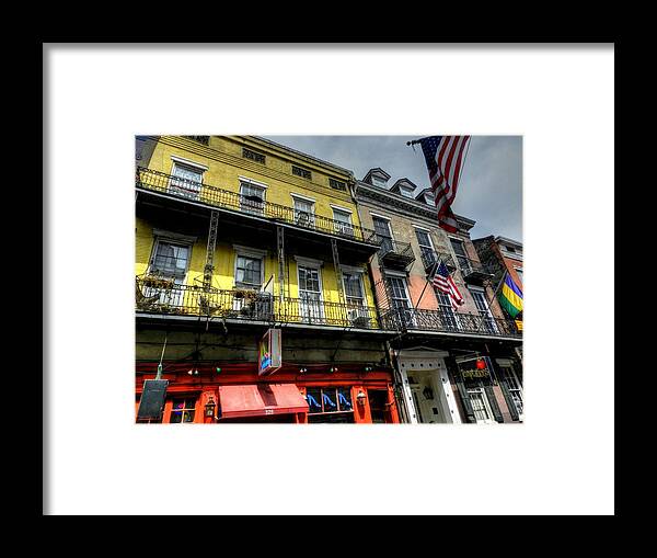 New Orleans Framed Print featuring the photograph New Orleans - Bourbon Street 007 by Lance Vaughn