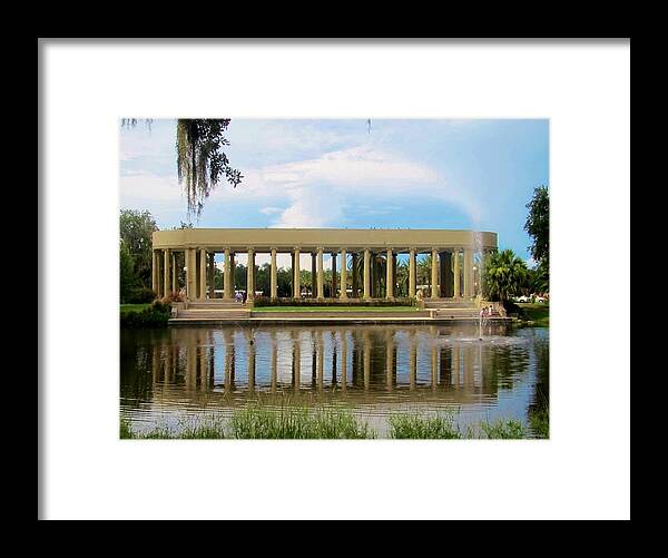 New Orleans City Park Framed Print featuring the photograph New Orleans City Park - Peristyle by Deborah Lacoste