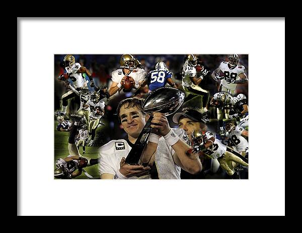 New Orleans Saints 2009 Nfl National Foot League Super Bowl Champions  Framed Print by Rich Image - Fine Art America