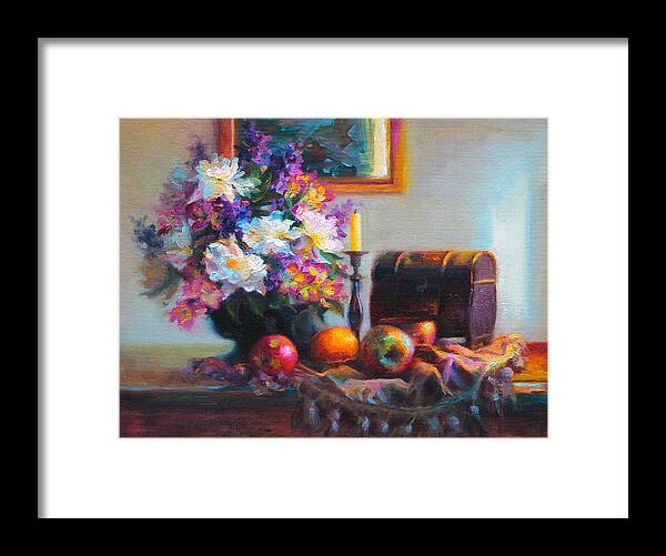 Colorful Framed Print featuring the painting New Reflections by Talya Johnson