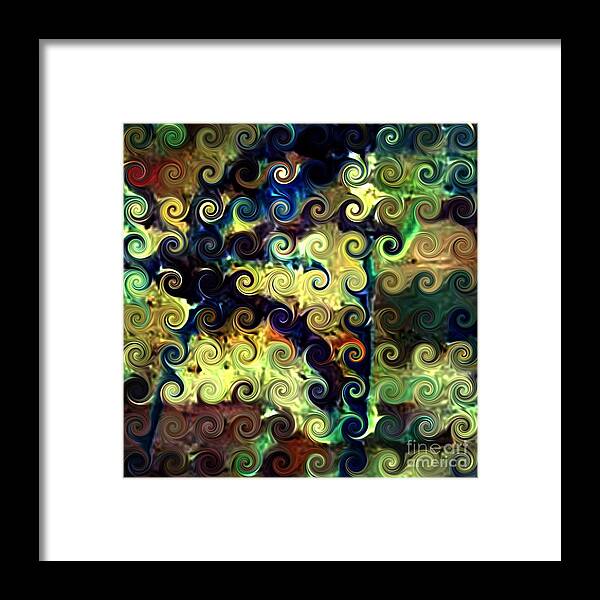 Abstract Framed Print featuring the digital art New Wave by James and Donna Daugherty