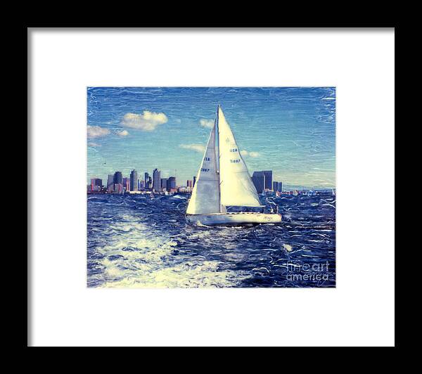 New Years Day Sailing Framed Print featuring the photograph New Years Day Sailing by Glenn McNary