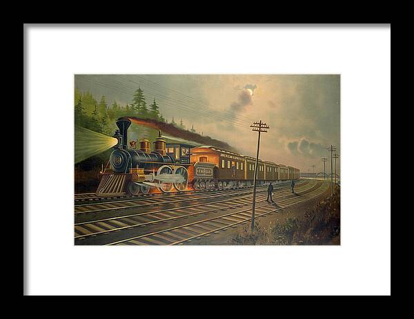 1884 Framed Print featuring the drawing New York Central Railroad by Granger