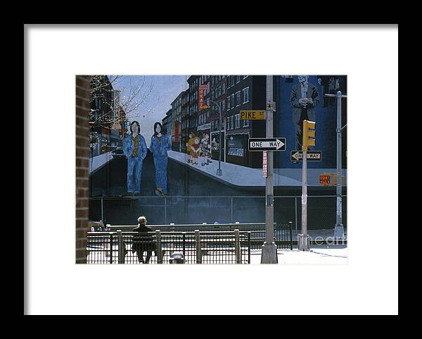 Illusion Framed Print featuring the photograph New York Chinatown by Erik Falkensteen