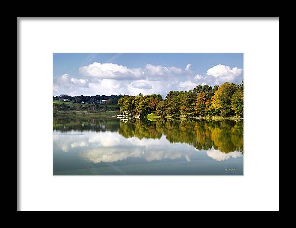 Scenic Framed Print featuring the photograph New York Cincinnatus Lake by Christina Rollo