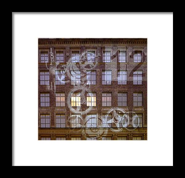 Richard Reeve Framed Print featuring the photograph New York City - Wall Clock by Richard Reeve