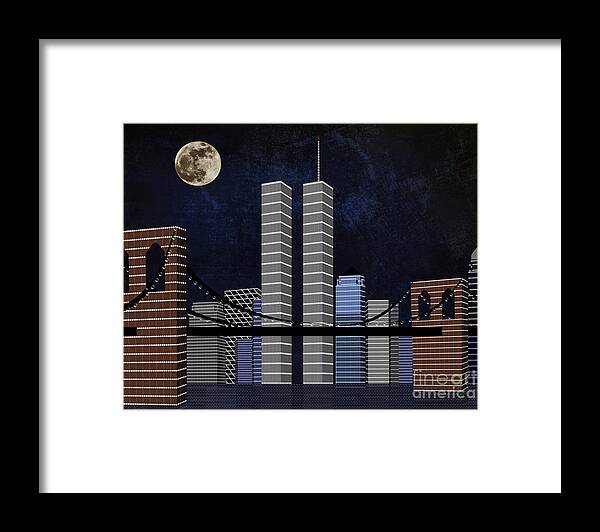 Andee Design Framed Print featuring the digital art New York City Better Days by Andee Design
