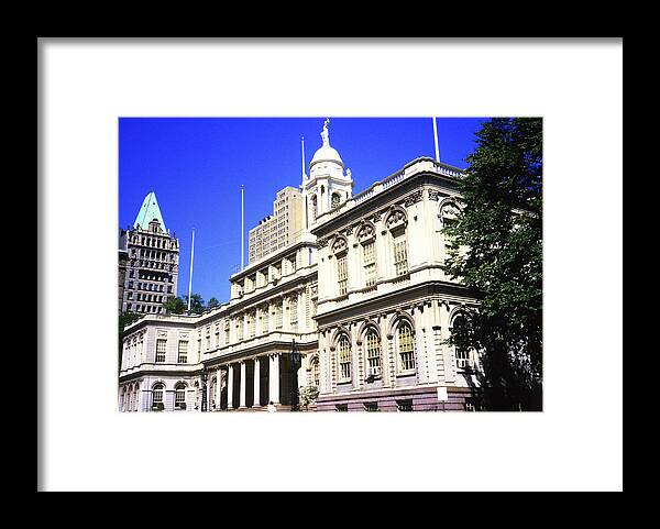 New York Framed Print featuring the photograph New York City Hall in 1984 by Gordon James
