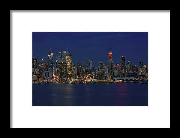 Esb Framed Print featuring the photograph New York City Lights by Susan Candelario