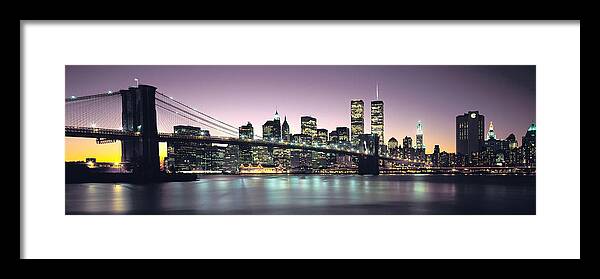 New York City Skyline Framed Print featuring the photograph New York City Skyline by Jon Neidert