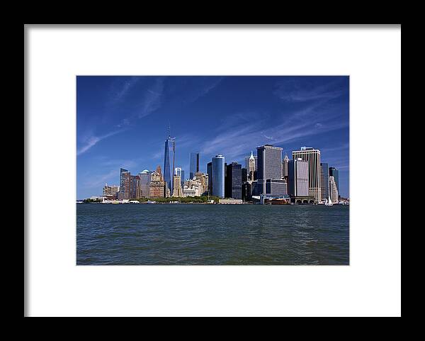 9/11 Memorial Framed Print featuring the photograph New York City Skyline by Kathi Isserman