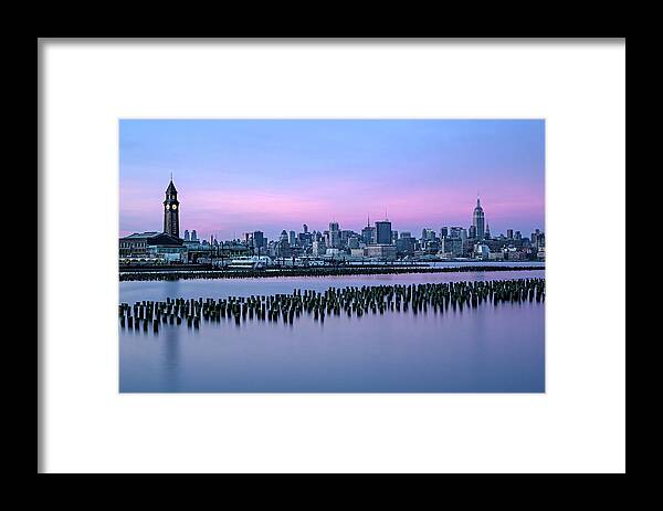 Esb Framed Print featuring the photograph New York City Skyline Stillness by Susan Candelario
