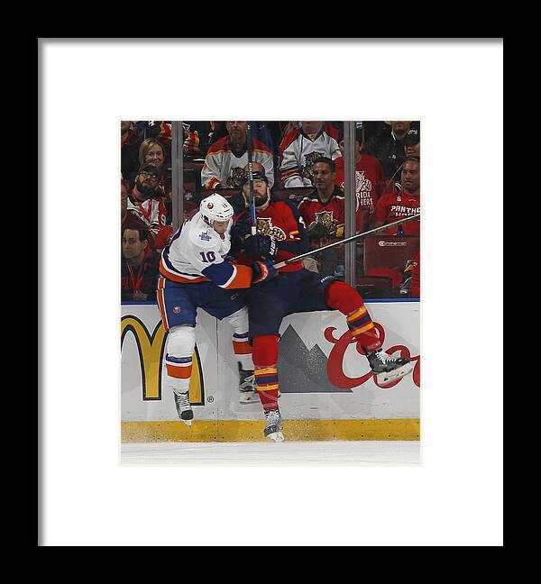 Playoffs Framed Print featuring the photograph New York Islanders V Florida Panthers - by Joel Auerbach