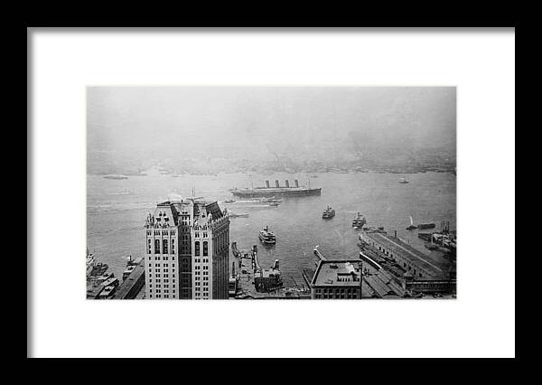 1908 Framed Print featuring the photograph New York Lusitania, 1908 by Granger