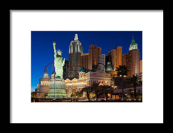 Las Vegas Framed Print featuring the photograph New York New York Las Vegas by Clint Buhler